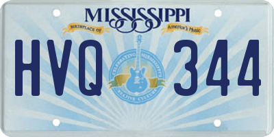 MS license plate HVQ344