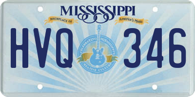 MS license plate HVQ346