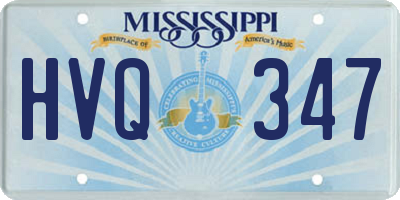 MS license plate HVQ347