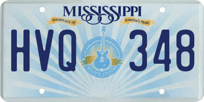 MS license plate HVQ348