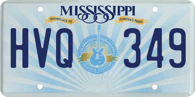 MS license plate HVQ349