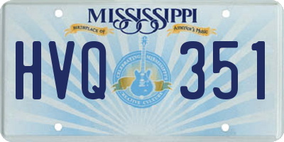 MS license plate HVQ351