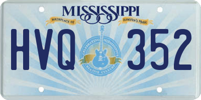 MS license plate HVQ352