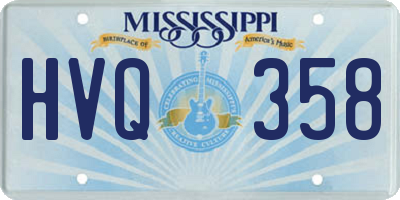 MS license plate HVQ358