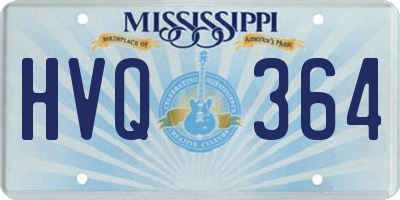 MS license plate HVQ364