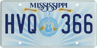 MS license plate HVQ366