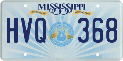 MS license plate HVQ368