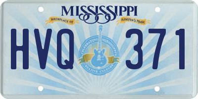 MS license plate HVQ371