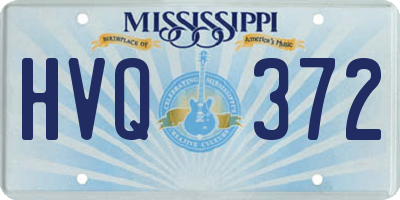 MS license plate HVQ372