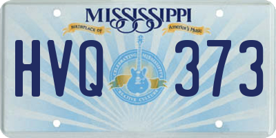 MS license plate HVQ373
