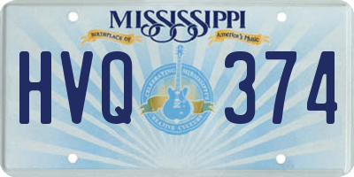 MS license plate HVQ374