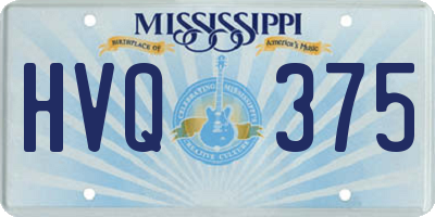 MS license plate HVQ375