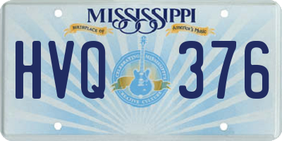 MS license plate HVQ376