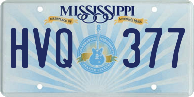 MS license plate HVQ377