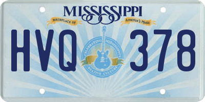 MS license plate HVQ378