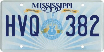 MS license plate HVQ382