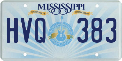 MS license plate HVQ383