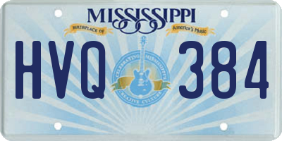 MS license plate HVQ384