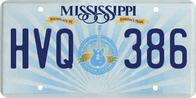 MS license plate HVQ386