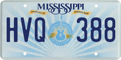 MS license plate HVQ388