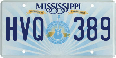 MS license plate HVQ389