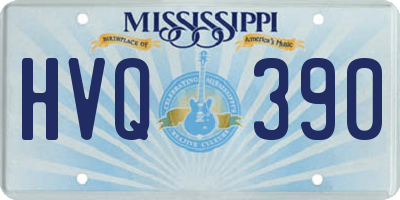 MS license plate HVQ390