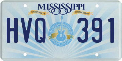 MS license plate HVQ391