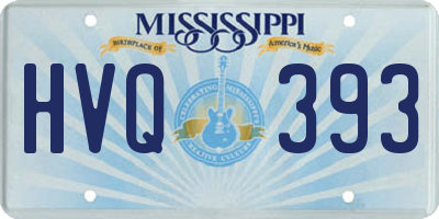 MS license plate HVQ393