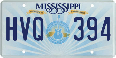 MS license plate HVQ394