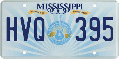 MS license plate HVQ395