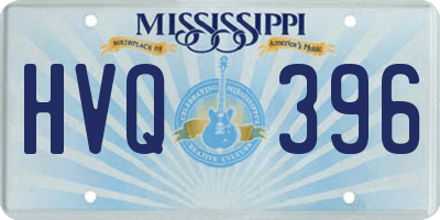 MS license plate HVQ396