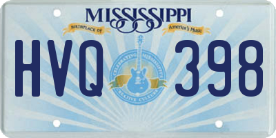MS license plate HVQ398