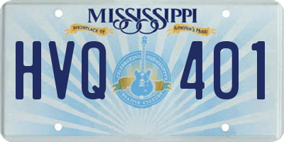 MS license plate HVQ401