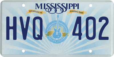 MS license plate HVQ402