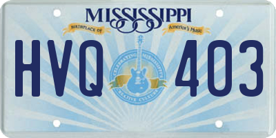 MS license plate HVQ403
