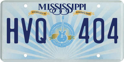 MS license plate HVQ404