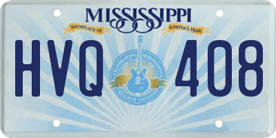 MS license plate HVQ408