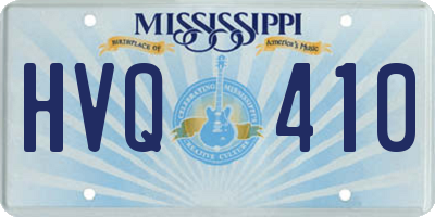 MS license plate HVQ410
