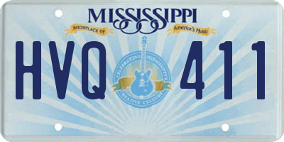 MS license plate HVQ411
