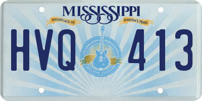 MS license plate HVQ413