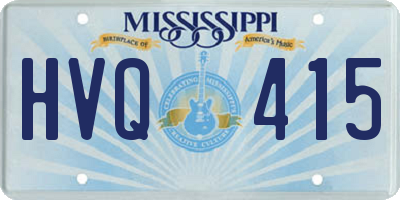 MS license plate HVQ415