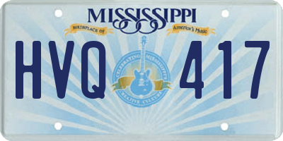 MS license plate HVQ417