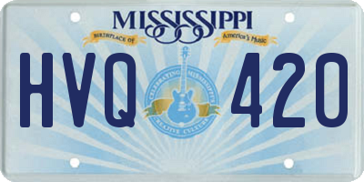 MS license plate HVQ420