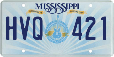 MS license plate HVQ421
