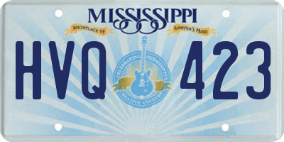 MS license plate HVQ423
