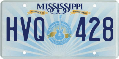 MS license plate HVQ428