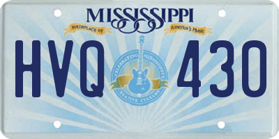 MS license plate HVQ430