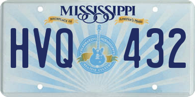 MS license plate HVQ432