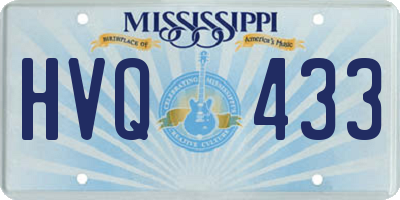 MS license plate HVQ433