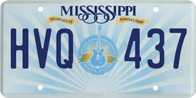 MS license plate HVQ437